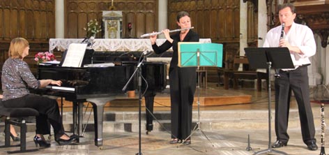 Trio - Isabelle Delpierre - flte, Slava Kazykin - clarinette, Ludmila Zaitseva - piano - Autour d'un Piano - Festival musical de la Bernerie en Retz - 2012  (musiciens de Nantes - Loire - Atlantique - France) 